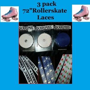 3pk Sourpuss 72" Shoe Laces 1-Jammer 1-Octopus 1-Cherry